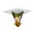 Reflection Highboy Table Pyramid Gold 60"x60" Glass top
