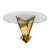 Reflection Highboy Table Pyramid Gold 72" Round Glass top