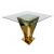 Reflection Highboy Table Pyramid Gold 72"x72" Glass top