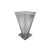 Reflection Highboy Table Pyramid Silver 24"x24" Glass top