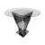 Reflection Highboy Table Pyramid Silver 48" Round Glass top