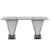 Reflection Highboy Table Pyramid Silver 48"x96" Glass top
