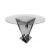 Reflection Highboy Table Pyramid Silver 60" Round Glass top