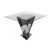 Reflection Highboy Table Pyramid Silver 60"x60" Glass top