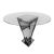 Reflection Highboy Table Pyramid Silver 72" Round Glass top