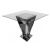 Reflection Highboy Table Pyramid Silver 72"x72" Glass top