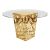 Reflection Highboy Table Web Gold 60" Round Glass Top