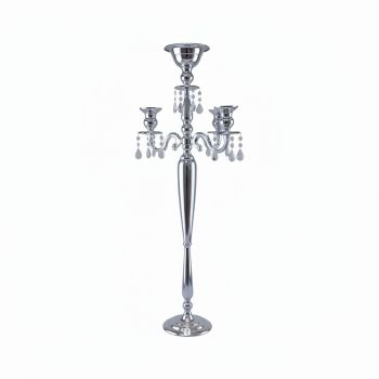 Four Arm Candelabra (Silver) (47")
