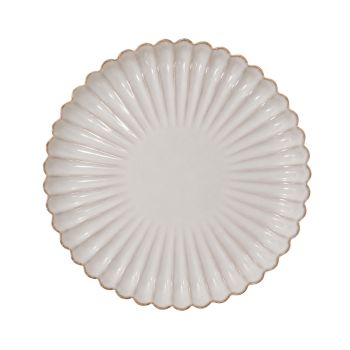 Petal Dinner Plate Bone