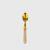 Glitter Clear Handle Dessert Spoon Gold Set 10
