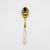 Marbled Ceramic Handle Dinner Spoon Gold Set 10