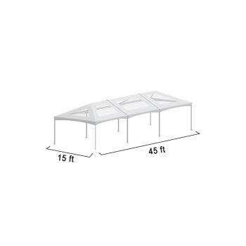 Frame Tent 15'x45' (Clear Top)