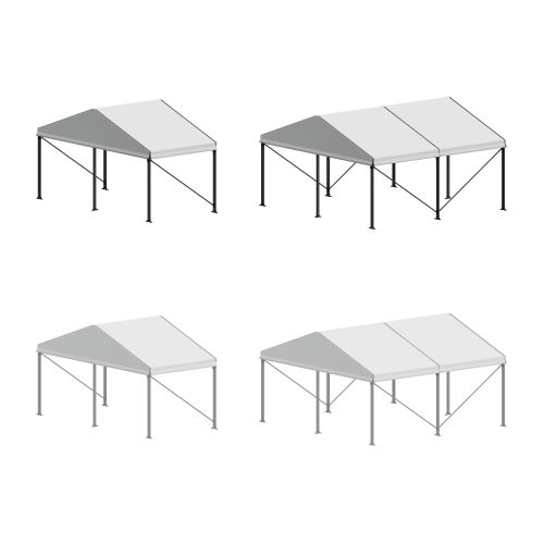 20' Wide A Frame Structure Tent with White Top