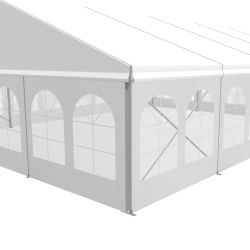 10' Sidewall for Tent - Cathedral Window vinyl White