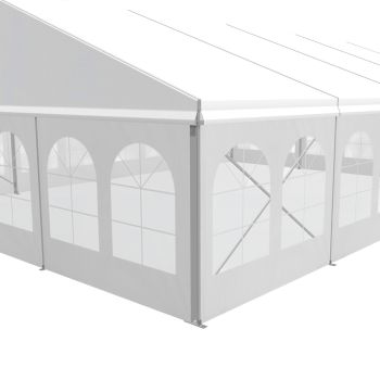 10' Sidewall for Tent - Cathedral Window vinyl White