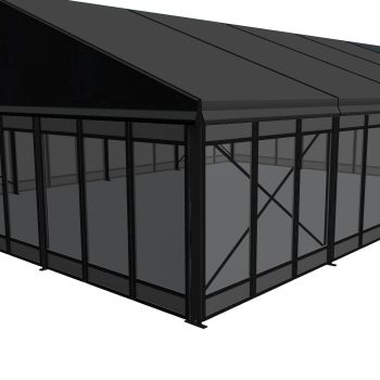 Glass Walls Set of 3 - Black