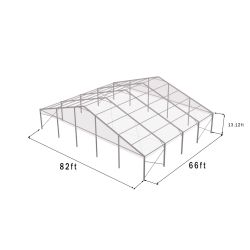 Heavy Duty Structure 82'x66' Silver Frame Clear Top