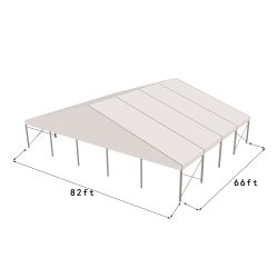 Heavy Duty Structure 82'x66' Silver Frame White Top