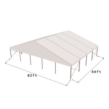 Heavy Duty Structure 82'x66' Silver Frame White Top