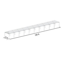 Frame Tent 10'x100' (White Top)