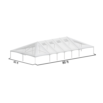 Frame Tent 40'x80' (Clear Top)