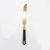 Acrylic Green Handle Dinner Knife Gold Set 10
