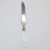 Acrylic Clear Handle Dinner Knife Silver Set 10