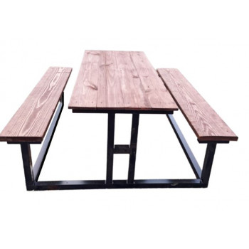 Picnic Table Wood With Aluminum Frame