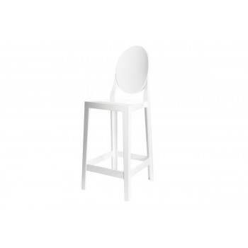 Ghost Barstool With Back (White)