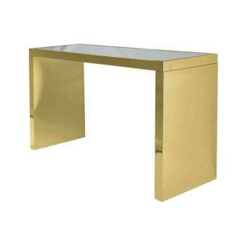 Reflection Highboy Table (U Shape) (Gold)