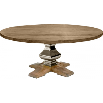 Tuscan Dining Table (Round) (Silver)