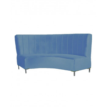 Velvet Curve Sofa 9' (Blue)