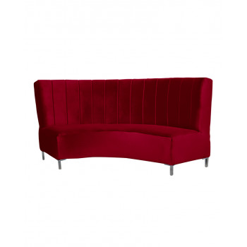 Velvet Curve Sofa 9' (Red)