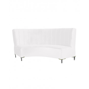 Velvet Curve Sofa 9' (White)