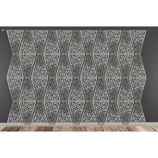 Laser Cut Wall (Wave Design) Silver