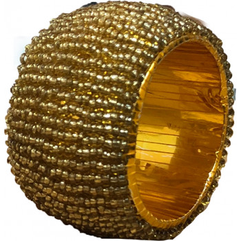 Napkin Ring Beaded (Gold)