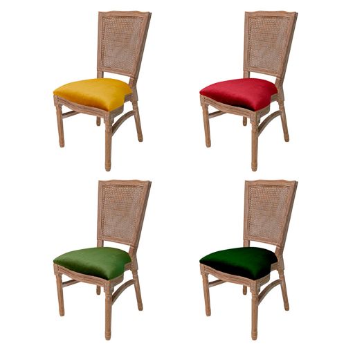 Louis Square Cane Back Chair