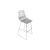 Wire Barstool Silver
