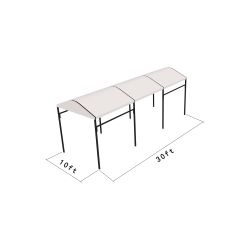 Curve Structure 10'X30' Black Frame white top