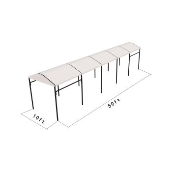 Curve Structure 10'X50' Black Frame white top