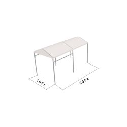 Curve Structure 10'X20' Silver Frame white top