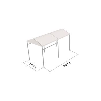 Curve Structure 10'X20' Silver Frame white top
