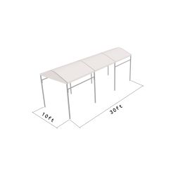 Curve Structure 10'X30' Silver Frame white top