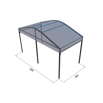 Curve Structure 20'X10' Black Frame Clear top