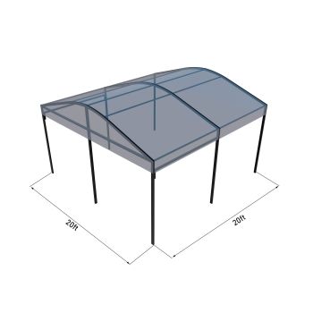 Curve Structure 20'X20' Black Frame Clear top