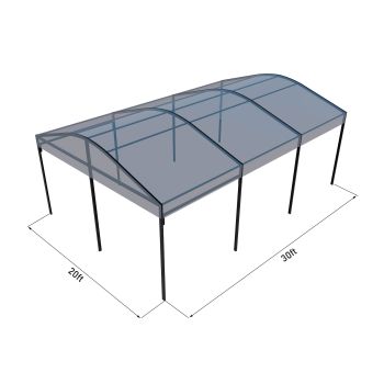 Curve Structure 20'X30' Black Frame Clear top