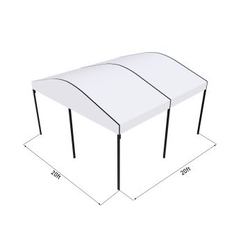 Curve Structure 20'X20' Black Frame White top