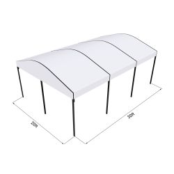 Curve Structure 20'X30' Black Frame White top
