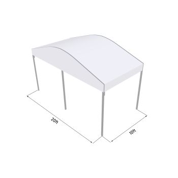 Curve Structure 20'X10' Silver Frame white top