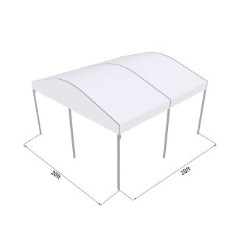 Curve Structure 20'X20' Silver Frame white top